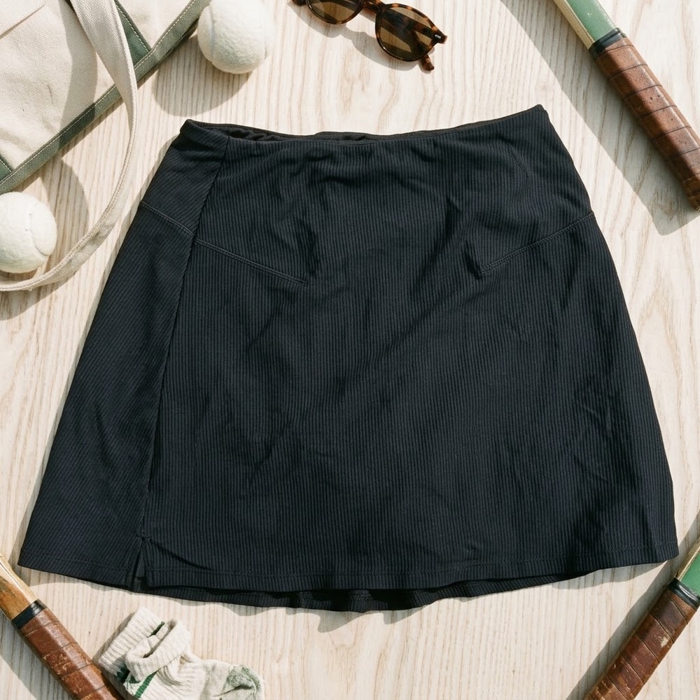 Old Navy Women's M Active Skort Black Powersoft Extra High-Rise Tennis Athletic